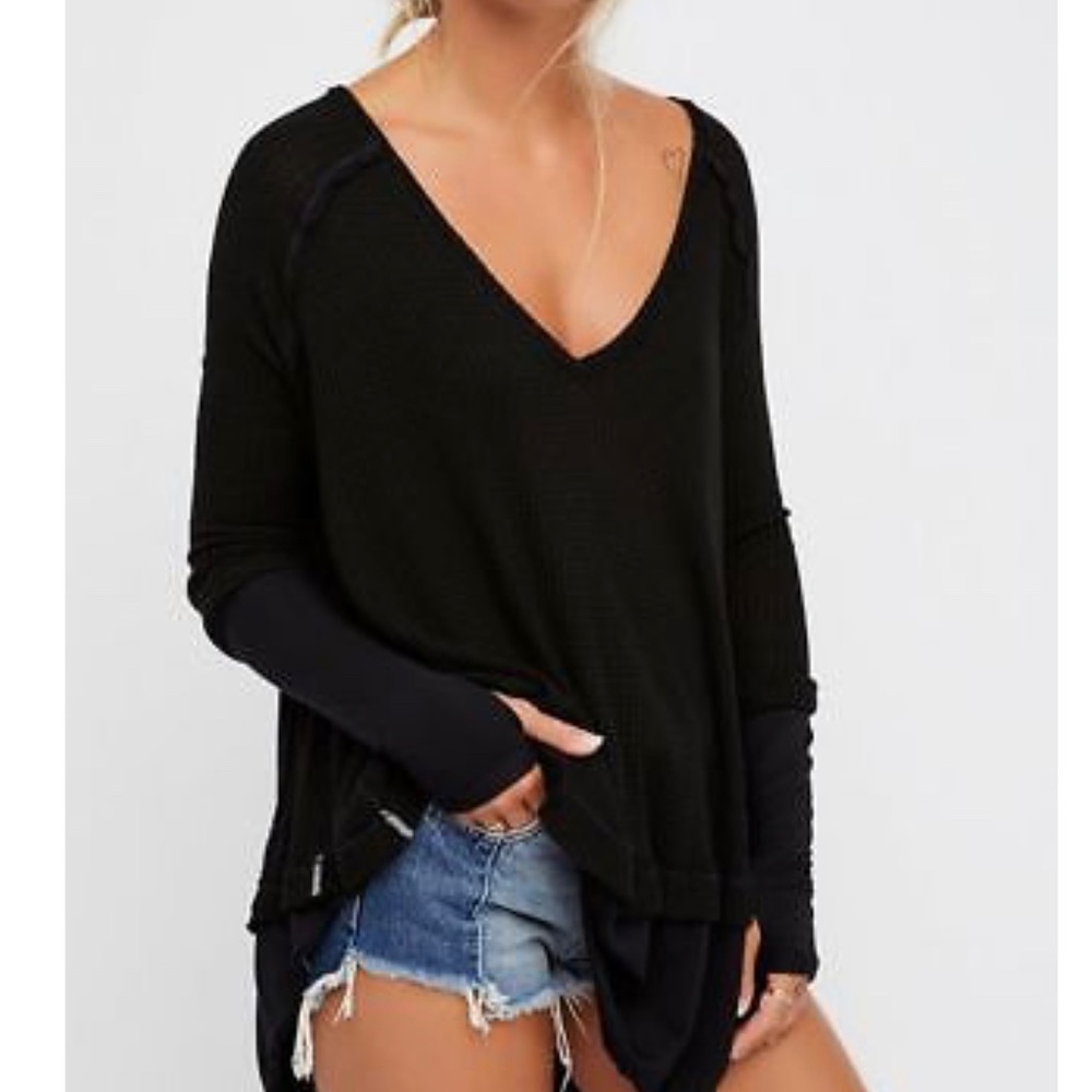 Free People Thermal Flowy Long Sleeve shirt